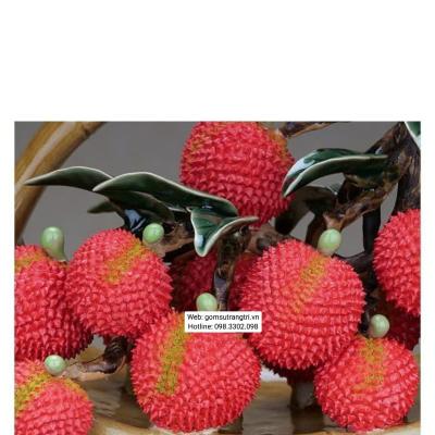 TƯỢNG SỨ THỦ CÔNG - GIỎ QUẢ VẢI
